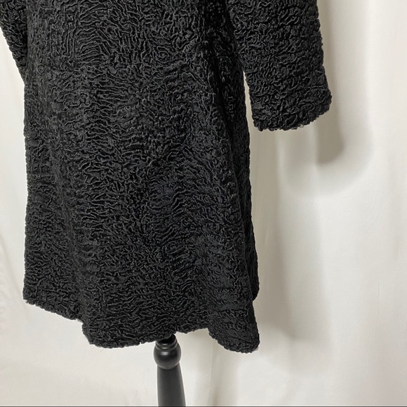Revillon Black Curly Persian Lamb Fur Coat - Picture 9 of 13